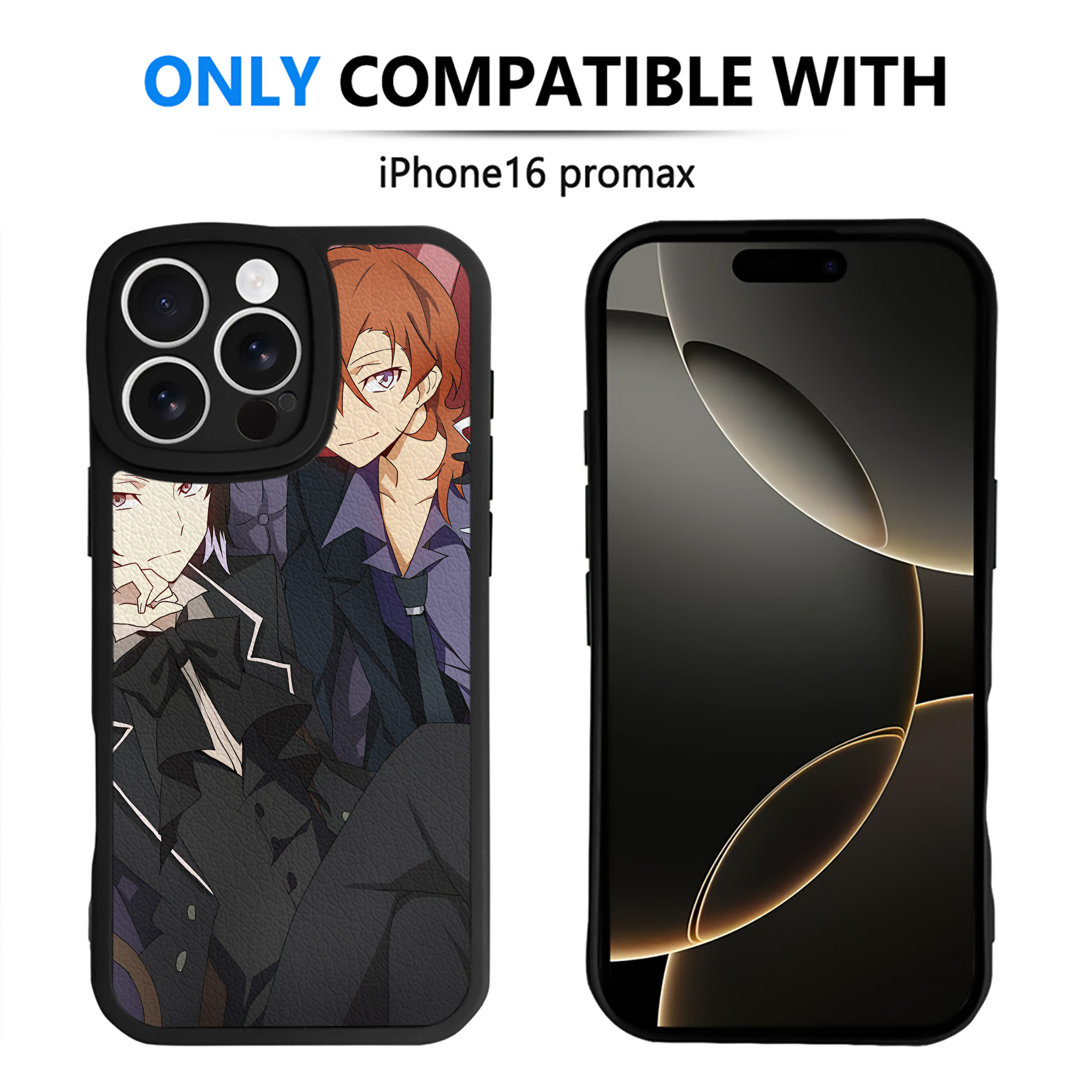 （画像用） 文豪ストレイドッグス Bungo Stray Dogs 【iPhone 16シリーズ対応】シリコンスマホケース（レザー調） 材質：シリコン